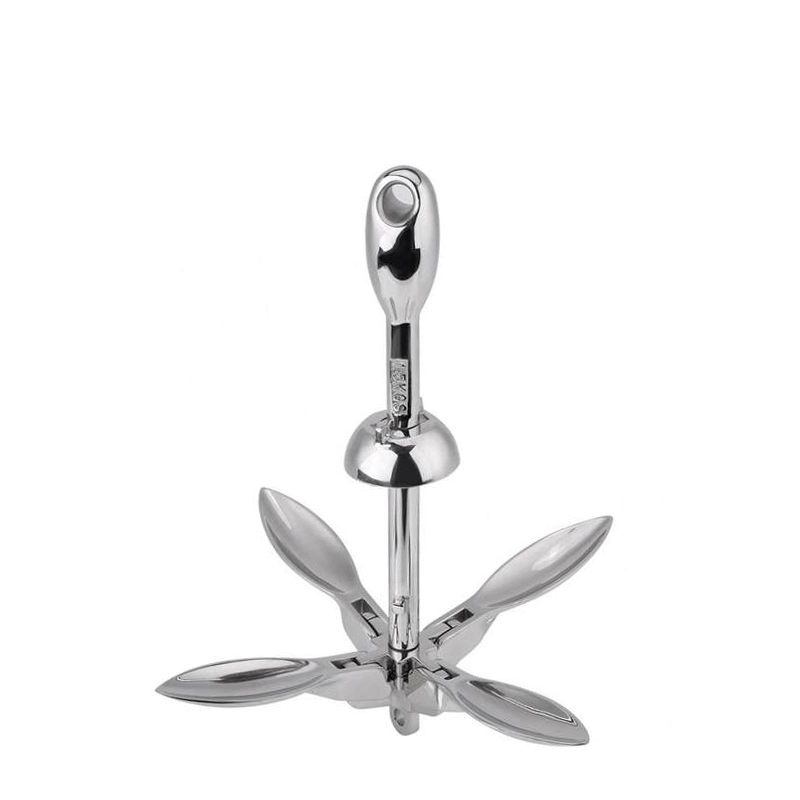 AISI316 Stainless Steel Hatch Marine Grapnel Mirror Grapnel Folding Boat Anchor