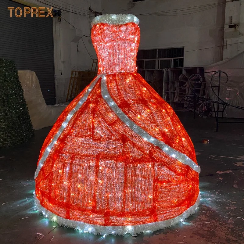 Vestido de fiesta forma 3D luces de motivo para Navidad/Eventos