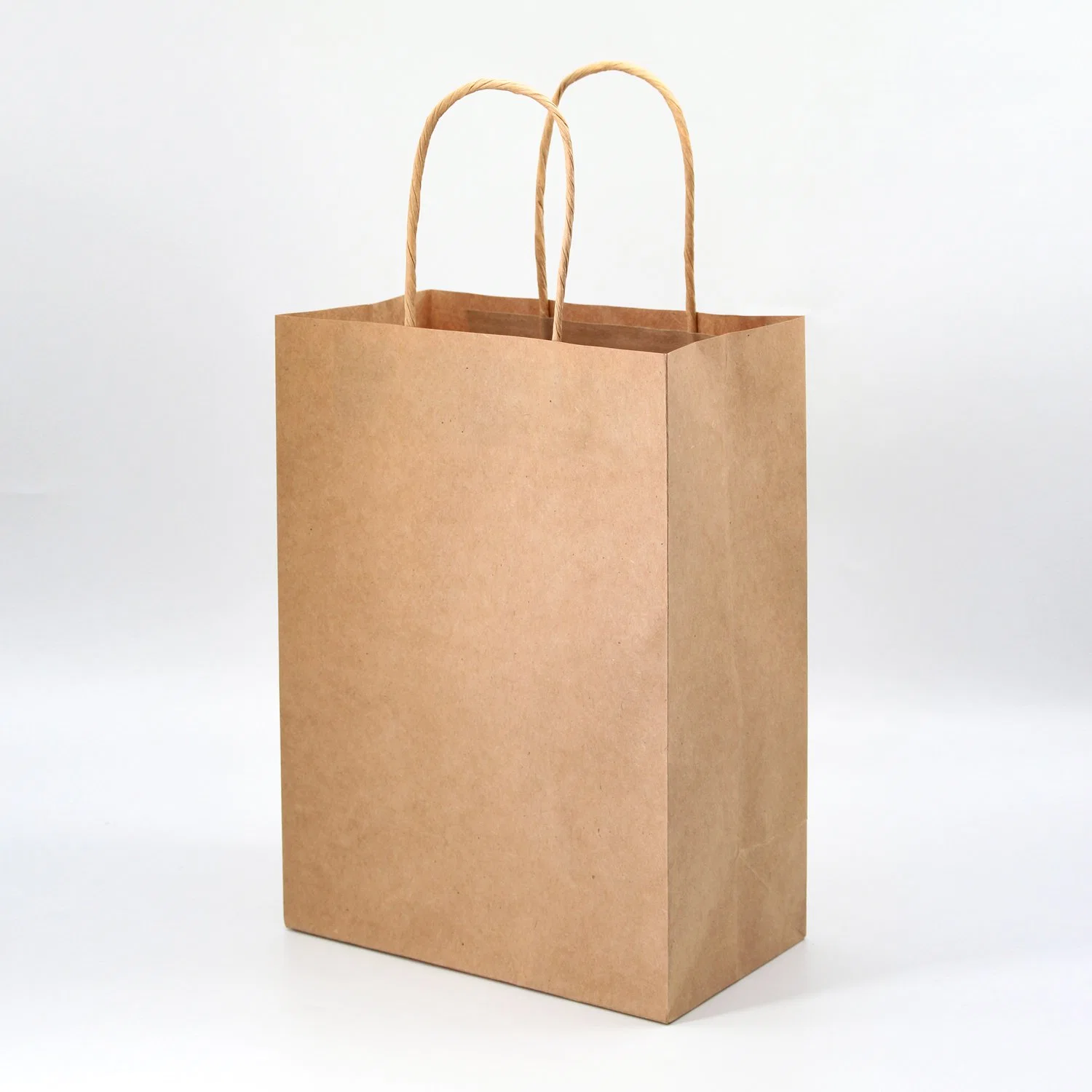 Sac en papier Kraft couleur marron blanc 120 g pour le shopping Cadeaux boissons nourriture jouet plantes fleurs avec logo d'impression 36