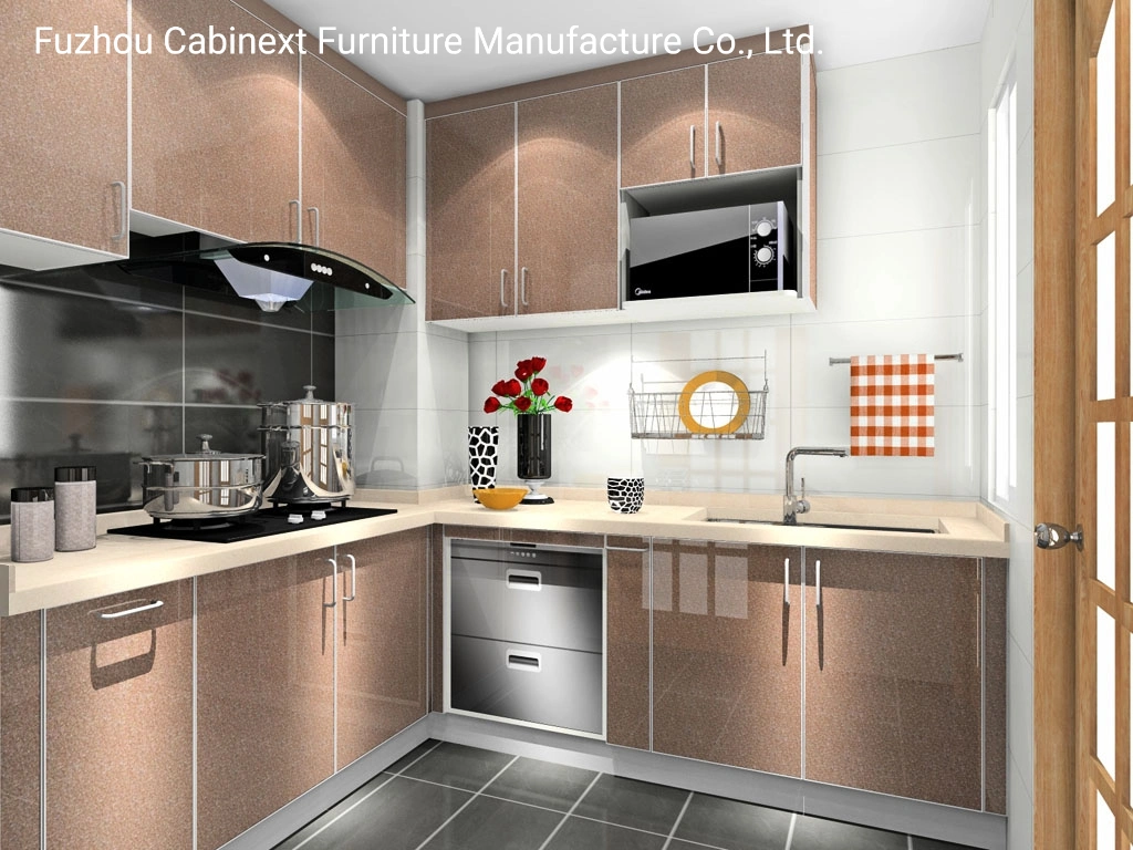 Plywood Material Modern Furniture PVC Kitchen Cabinets