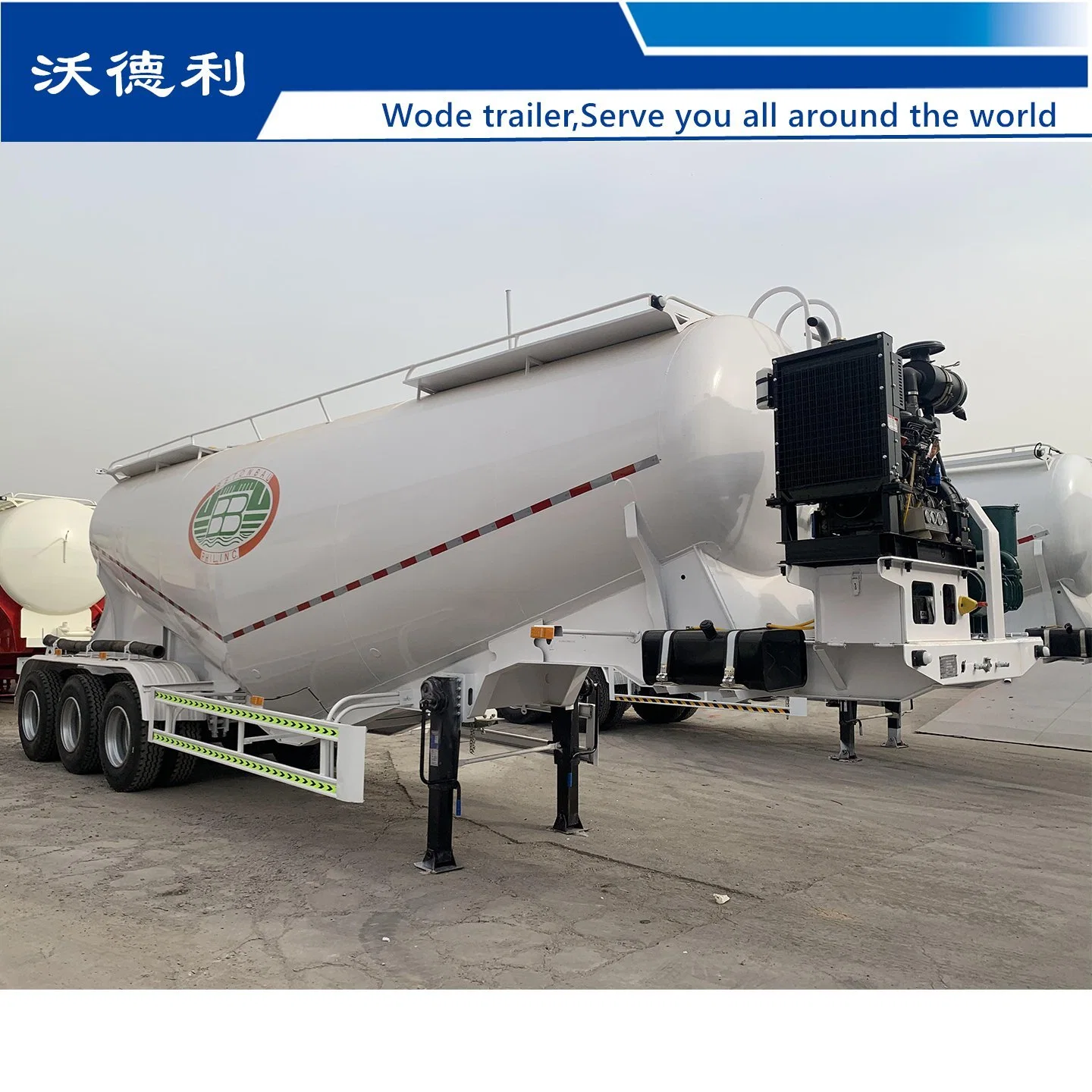 3axles Cement Semi Trailer Bulk Powder Tank for Sale