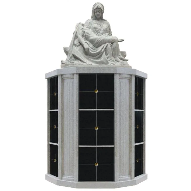 Granite Columbarium with Maria Hold Jesue Statue