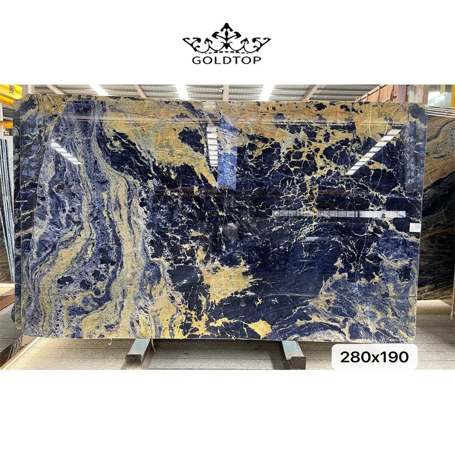 Cuarto de baño de granito azul vanidad Paneles de pared azulejos kitchen cabinet de granito barra de bar de lujo Natural de losa de piedra