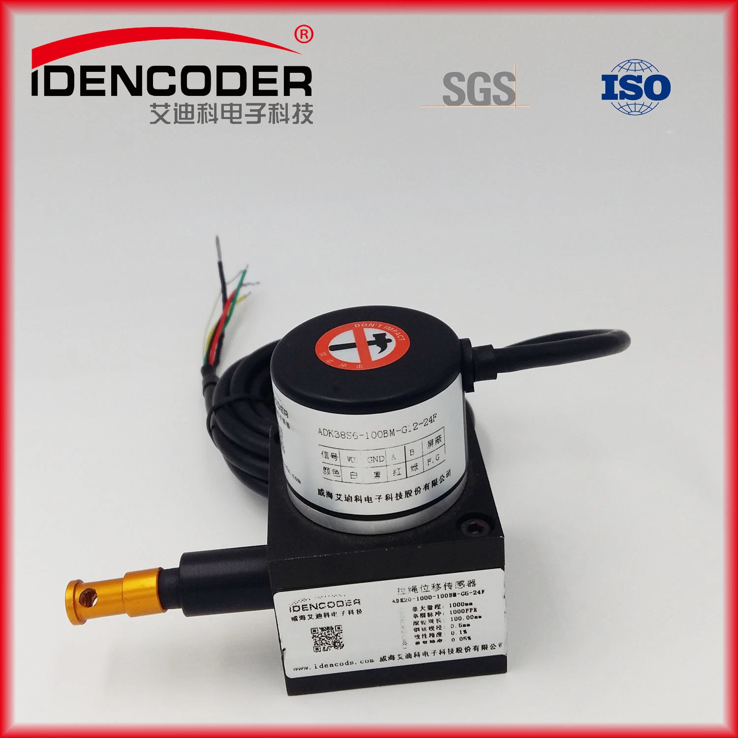 Semi-Hollow Shaft 8mm Outer Diameter 38mm, 2048 Pluses Long Drive Htl Ttl Incremental Rotary Encoder