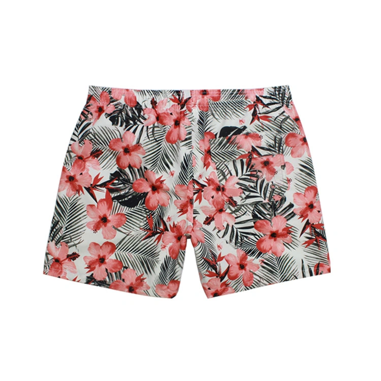 Beauty Fllower Leaf Pattern Board Shorts Printing Design Sublimation Beach Shorts