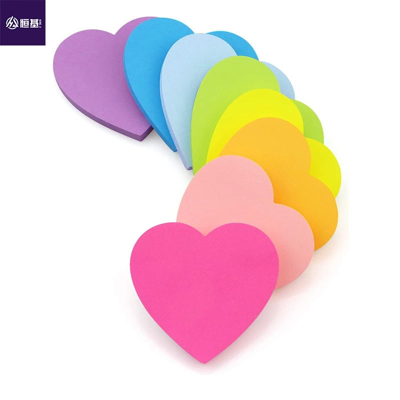 New Style Cute Double Sided Printed Heart Shape Stationery Writing Note Pad