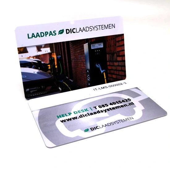 Logo Printing ISO14443A Hf DESFire EV2 8K RFID Electric Car Charging Card