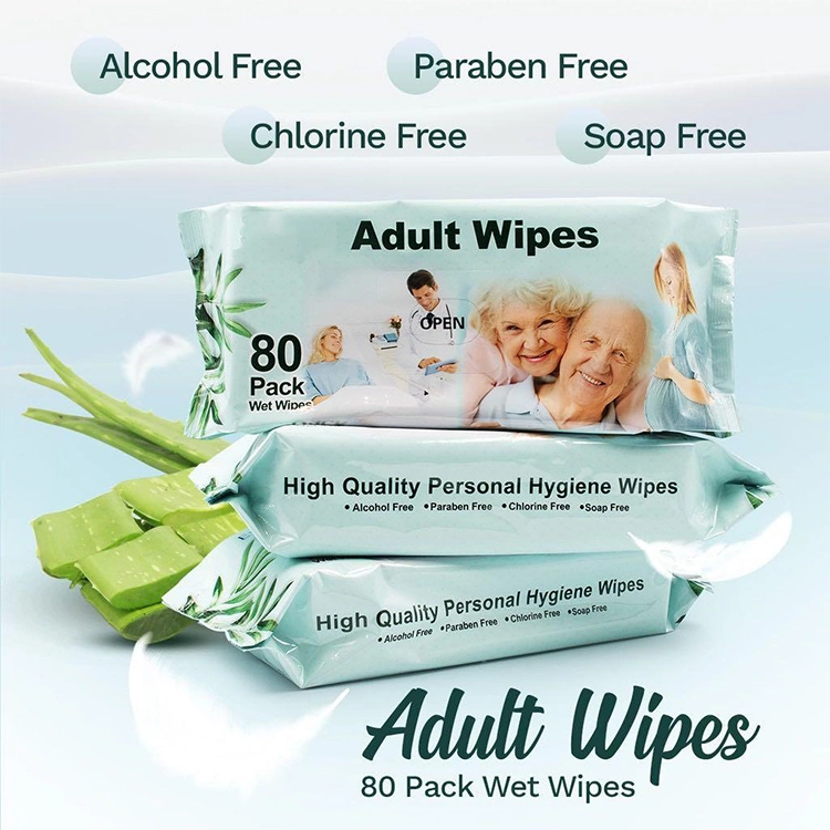 Biokleen Individual Wrapped Chlorhexidine Extra Soft Incontinence Adults Flushable Toilet Wipes Patient Surgical Adult Washcloths Wet Tissue
