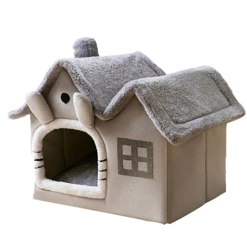 Pet Products Pet Indoor Cat House Cute Cat Bed Washable Removable Tent Cat Pet Dog House
