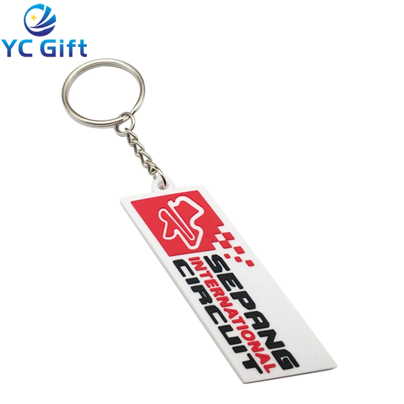 Wholesale Hot Sale Soft PVC Rubber 2D Logo Decoration Key Finder Custom Sport Souvenir Promotional Product Keytag Company Travel Commemorative Fashion Key Chain