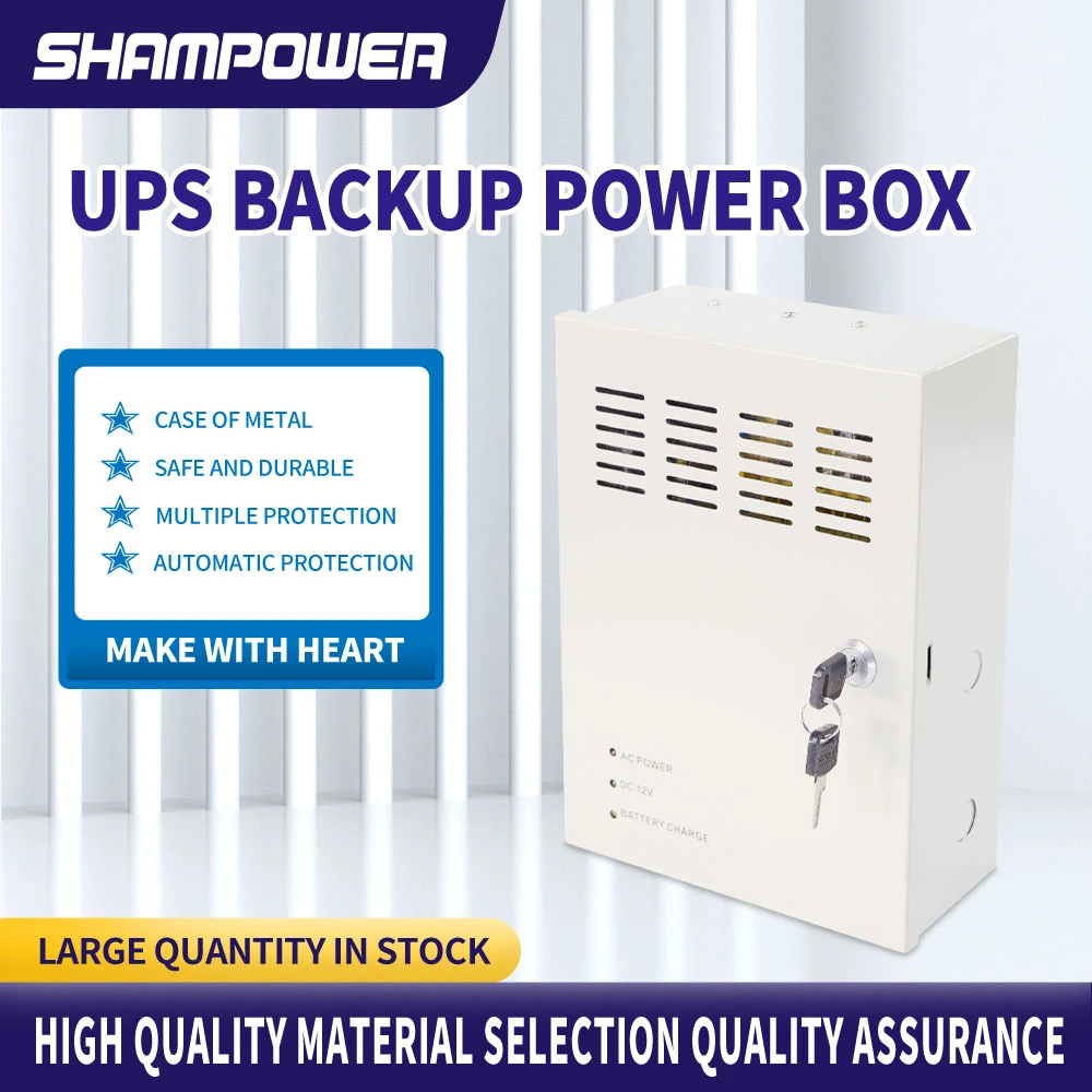 UPS Battery Backup 12V 15A 18CH Outputs UPS Power Supply with 12V 7ah Battery for CCTV Security Monitoring Camera