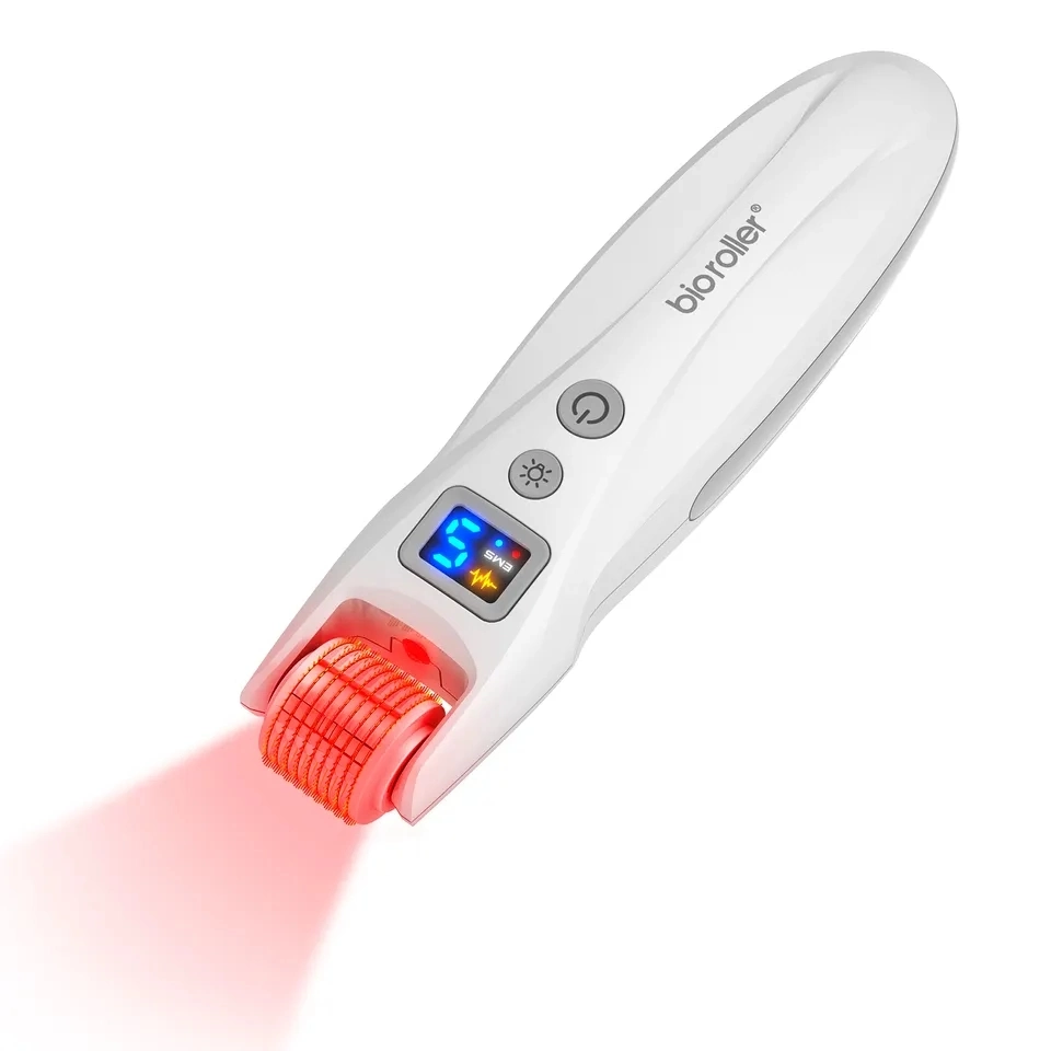 EMS Microcurrent Microneedling Replaceable Head Lifting Beauty Massage Anti arrugas LED envejecido 540pin Derma Roller