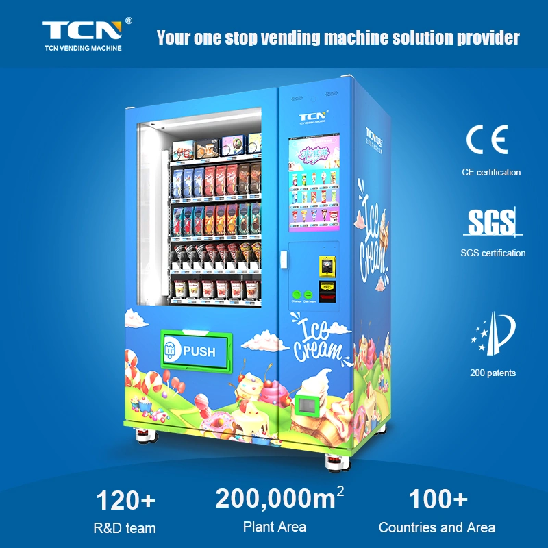 Tcn Quick Frozen Vending Machine Freeze Automatic Frozen Sea Food Vending Machine