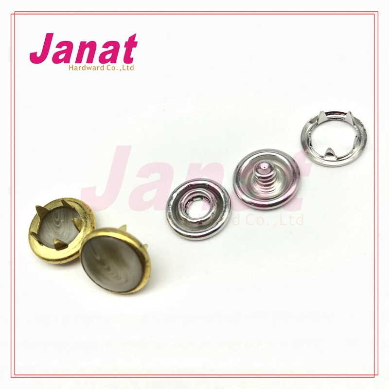 Metal Horn Pearl Snap Button for Garments