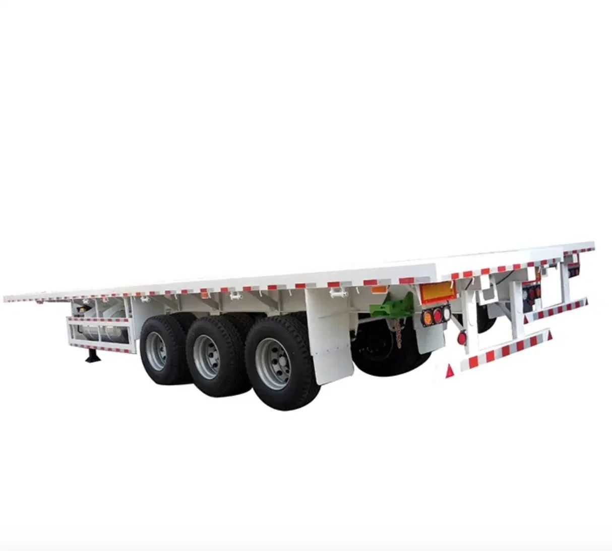 Low Bed Container Flat Truck for Carrying Crane/Excavator/Tractor with Ladder & Post Optional Trailer