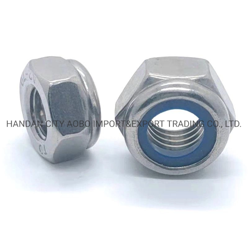 Hardware DIN 985 Nylon Insert Lock Nut Hex Lock Nut A2/A4 Stainless Steel Nut