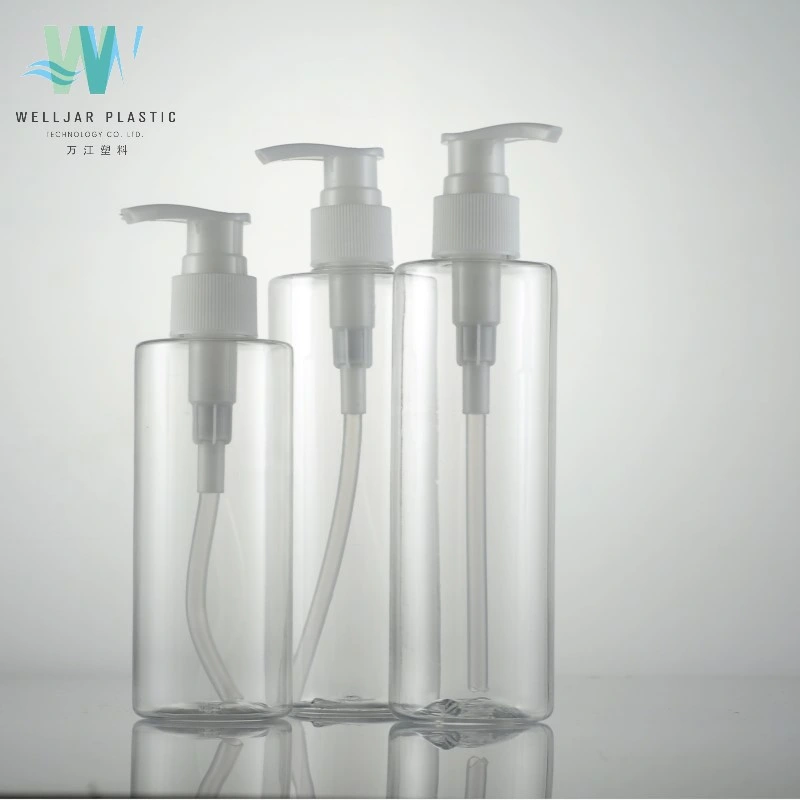 300ml Hot Sale Pet Flat Shoulder Bottle with Lotion Pump