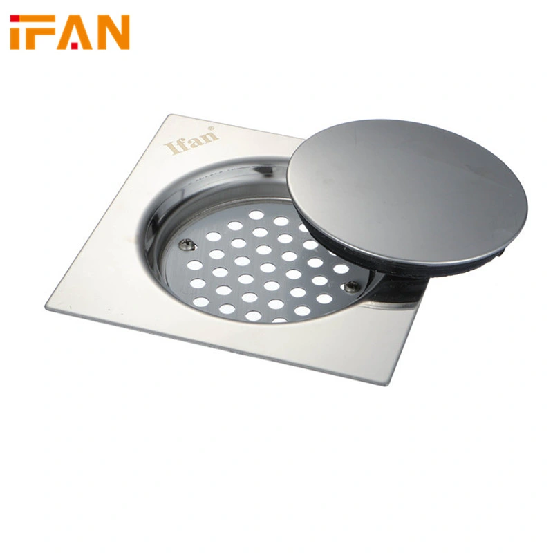 Ifan Square Floor Drain 15-20cm Stainless Steel Bathroom Floor Drain