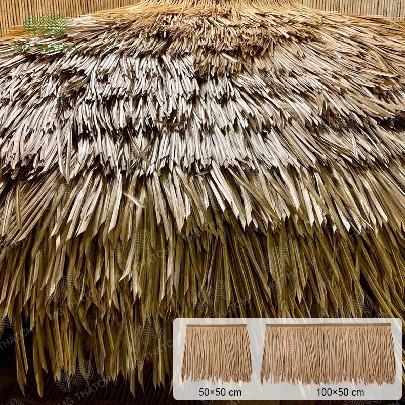 Hotel Resort Roof Thatch Fire Proof Synthetic Artificial Thatch UV-Protected