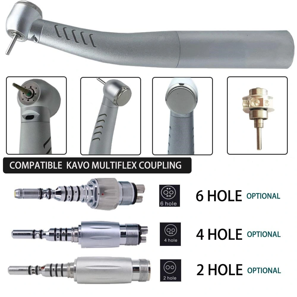 Dental Instrument Push Button Chuck Dental Strong Air Turbine High Speed Handpiece Compatible with Couple