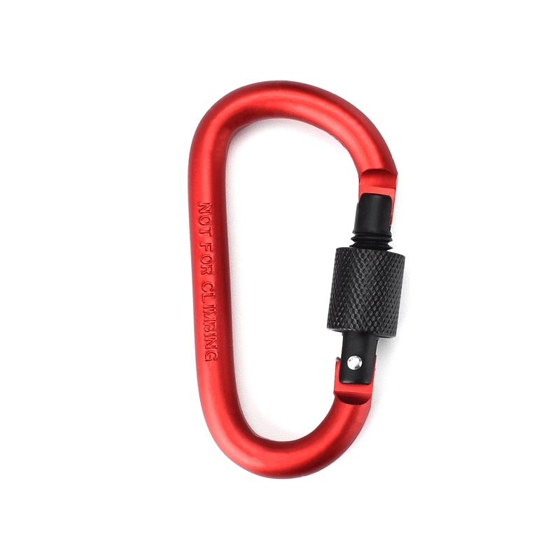 Professionelle hochwertige Verdickung 8cm Aluminium Bergsteigen Karabiner Outdoor D Shape Locking Haken Camping Kletterausrüstung