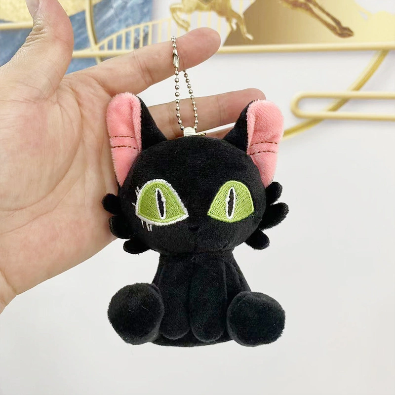 Best Selling Gift Suzume No Tojimari Black White Cat Stuffed Plush Keychain