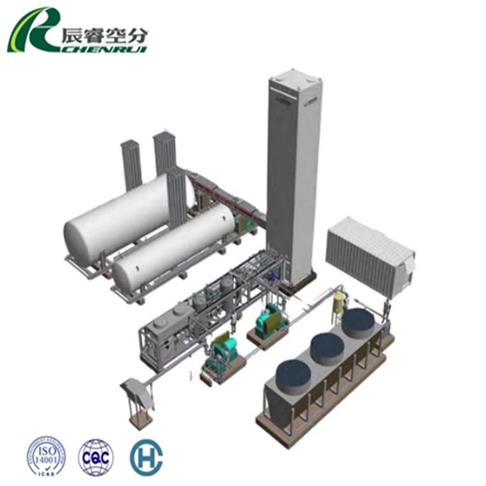 Chenrui Preis für 400m3/Stunde Öllager Turbo Expander Sauerstoff Stickstoff Anlage zur Erzeugung kryogener Gase Flüssigkeits-O2 N2-Generator