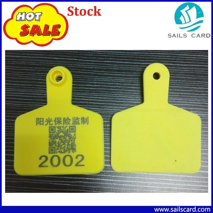 75*60mm Yellow with Number Printed Cattle Ear Tags