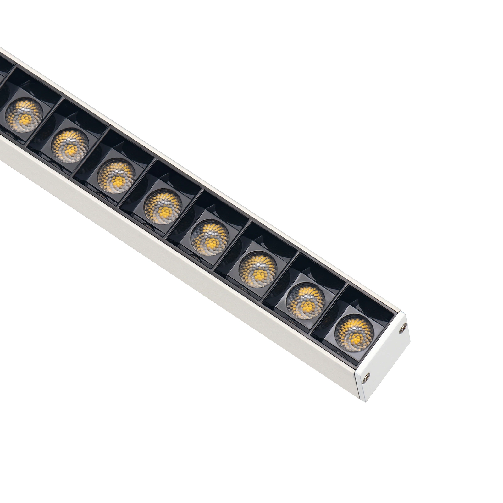 Caixa de protecção Trimless em alumínio para interior de 15 W com iluminação linear LED de 36 W encastrada Candeeiro de tecto linear moderno IP44 LED com iluminação linear