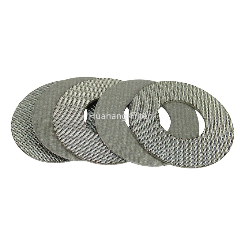 Huahang good quality stainless steel sintered disc high strength stainless steel mesh mental sintered  element High temperature resistance sintered disc