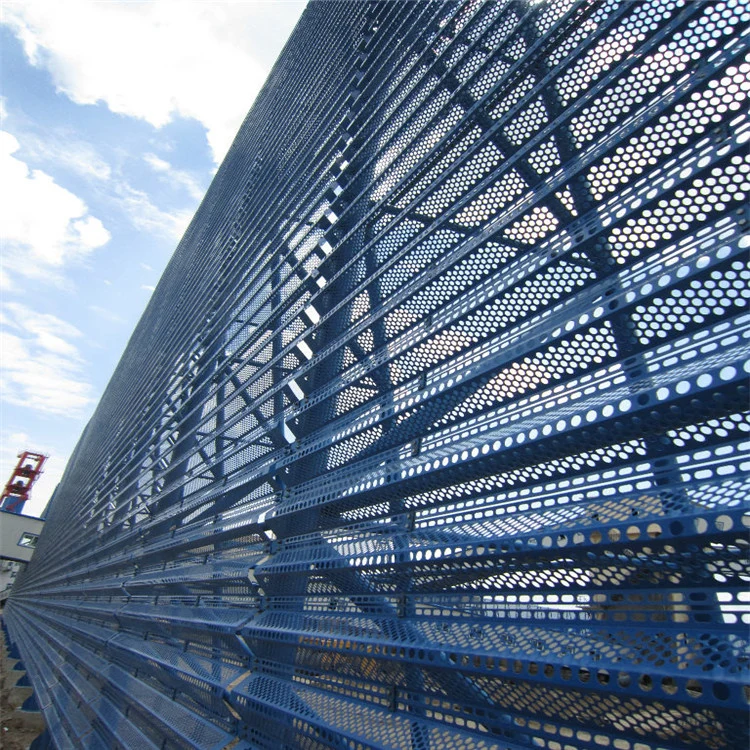 Single Peak Windbreak Net Fencing/Dust Suppression Wall/Perforated Wind Fence Made From Galvanised Steel Panel