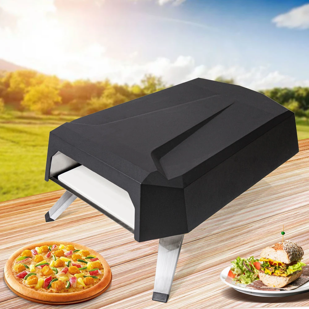 Venta caliente de acero inoxidable de 12 pulgadas mini Pizza al aire libre de Gas Horno para hornear