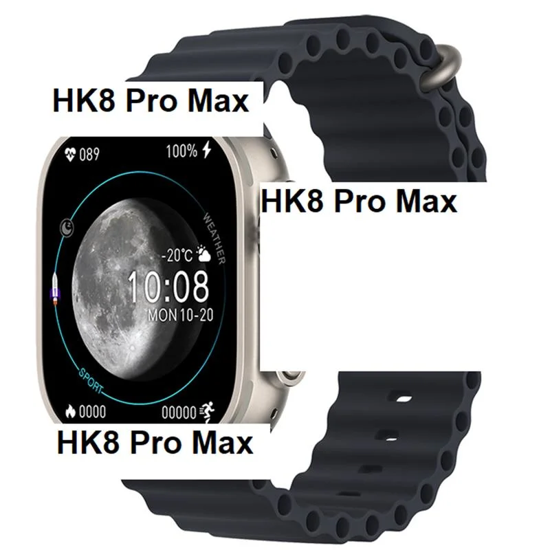 Reloj inteligente de 49mm pulgadas 2,12 NFC personalizado inteligente inteligente Ultra AMOLED HK8 PRO Max