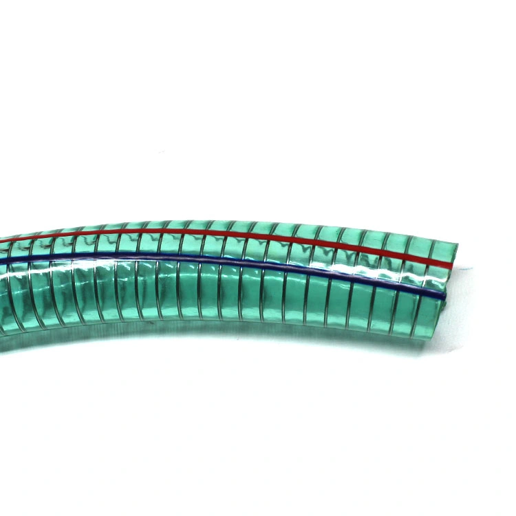 Direct Factory flexible Blue Steel Wire Reinforced PVC Strengthen Hose Suppliers with FDA