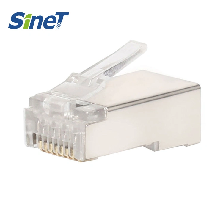 RJ45 Crystal Head Cat5 Cat5e UTP Unshielded Network Connector Gold OEM Male ABS 100PCS Per Bag or Box or Bottle