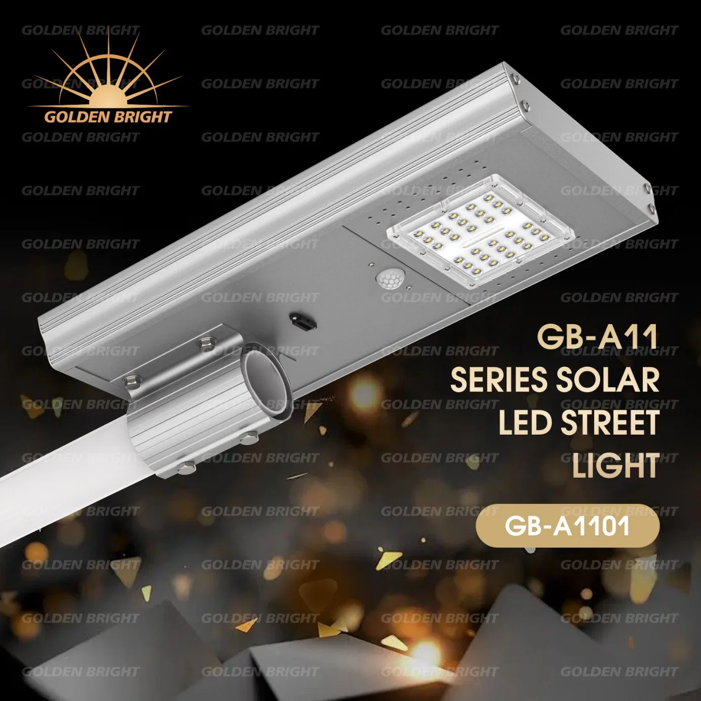 Outdoor IP66 impermeable integrado todo en uno Ahorro de energía 30W Lámpara de calle LED Solar de alta luz