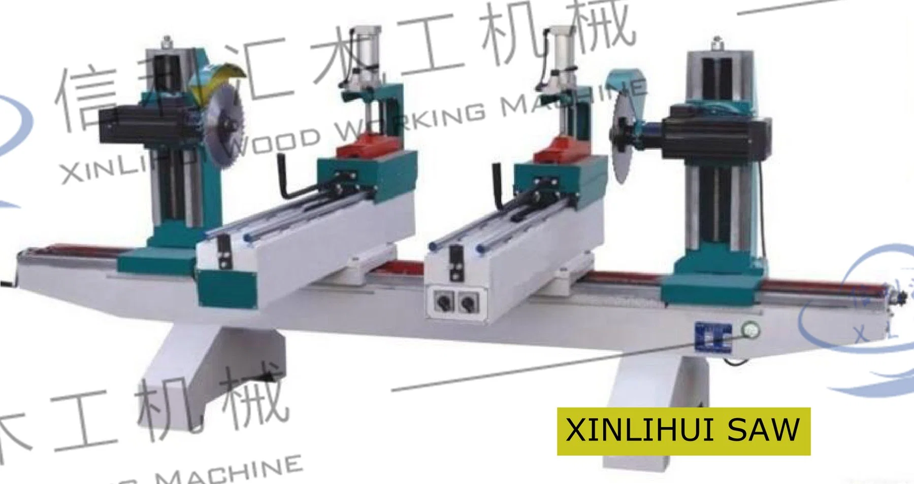 Double End Saw Wood Cutting Machines Double End Saw with Vertical Spindle Wood Sheet Double-Ended Head Saw Tenoning Processing Double-End Saw