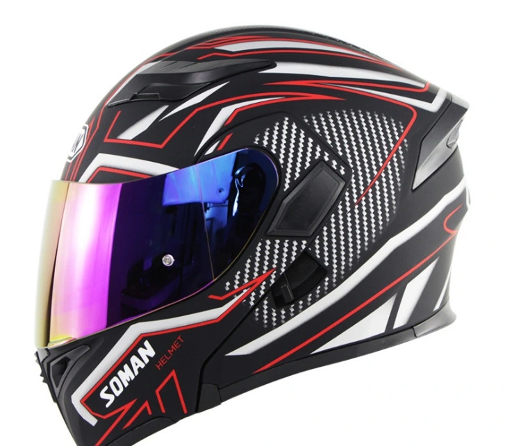 Moto Racing Casque de vélo thermique Double-Lens Découvrir SM955