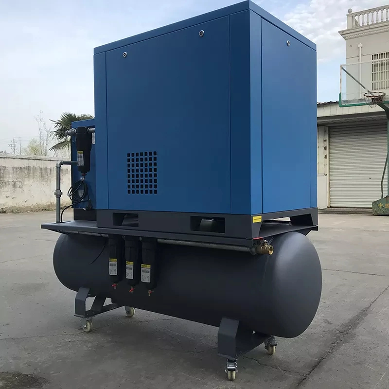 Germany Silent Portable Electric Industrial Rotary Screw Air Compressor (15KW 300L 16 Bar) with Dryer, Filters and Tank for Fiber Laser Cutting (CE& ISO)