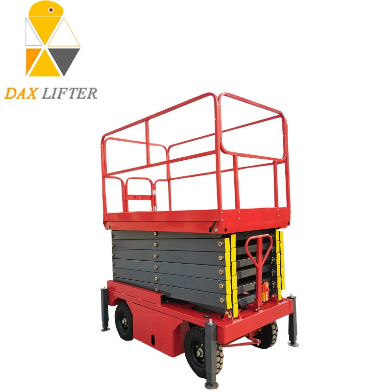 4-18m Manual Moving Mini One Man Lift Battery Hydraulic Electric Aerial Mobile Scissor Lift Price