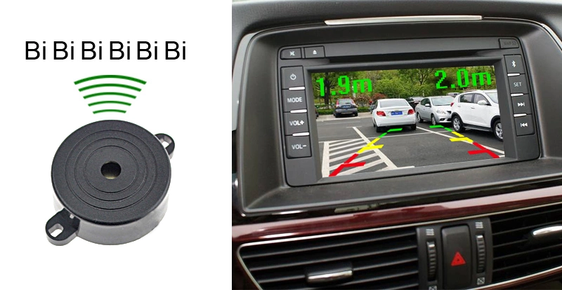 HD 5inch 800X480 TFT Car Mirror Monitor+Video Parking Radar Sensors