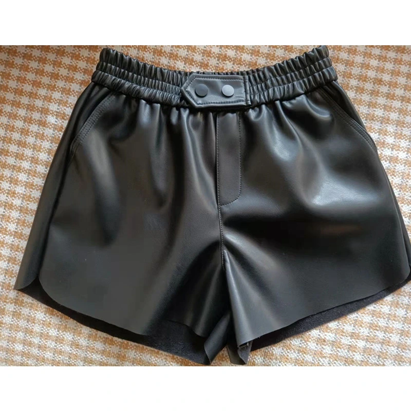 Genuine Leather Garment Distributor Short Tousers PU Legging Pants Shorts