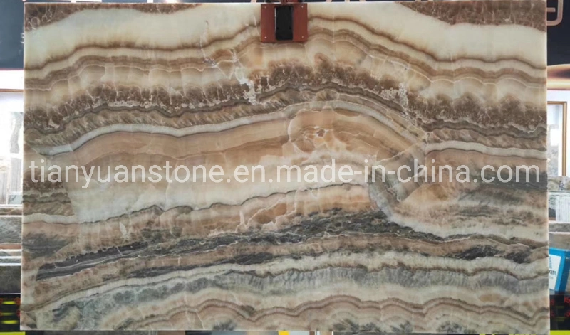 Translucent Natural Luxury Wood Vein Striped White Onyx