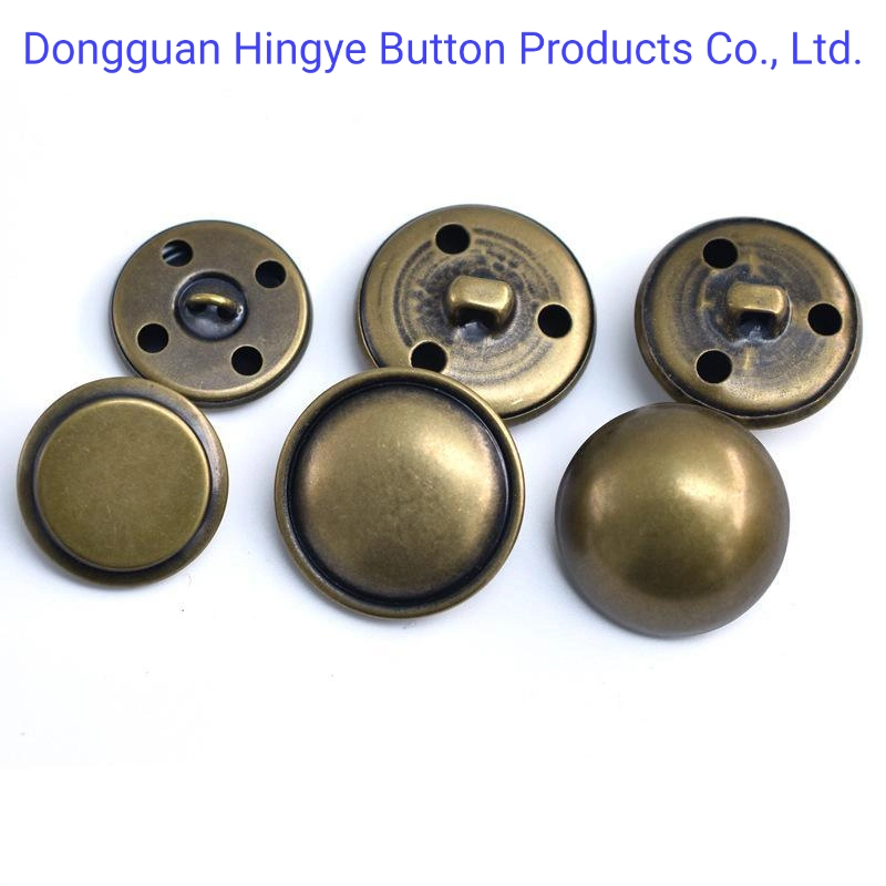 Old Silver Color Metal Button Zinc Alloy Metal Sew on Shank Button for Coat Garments Accessories