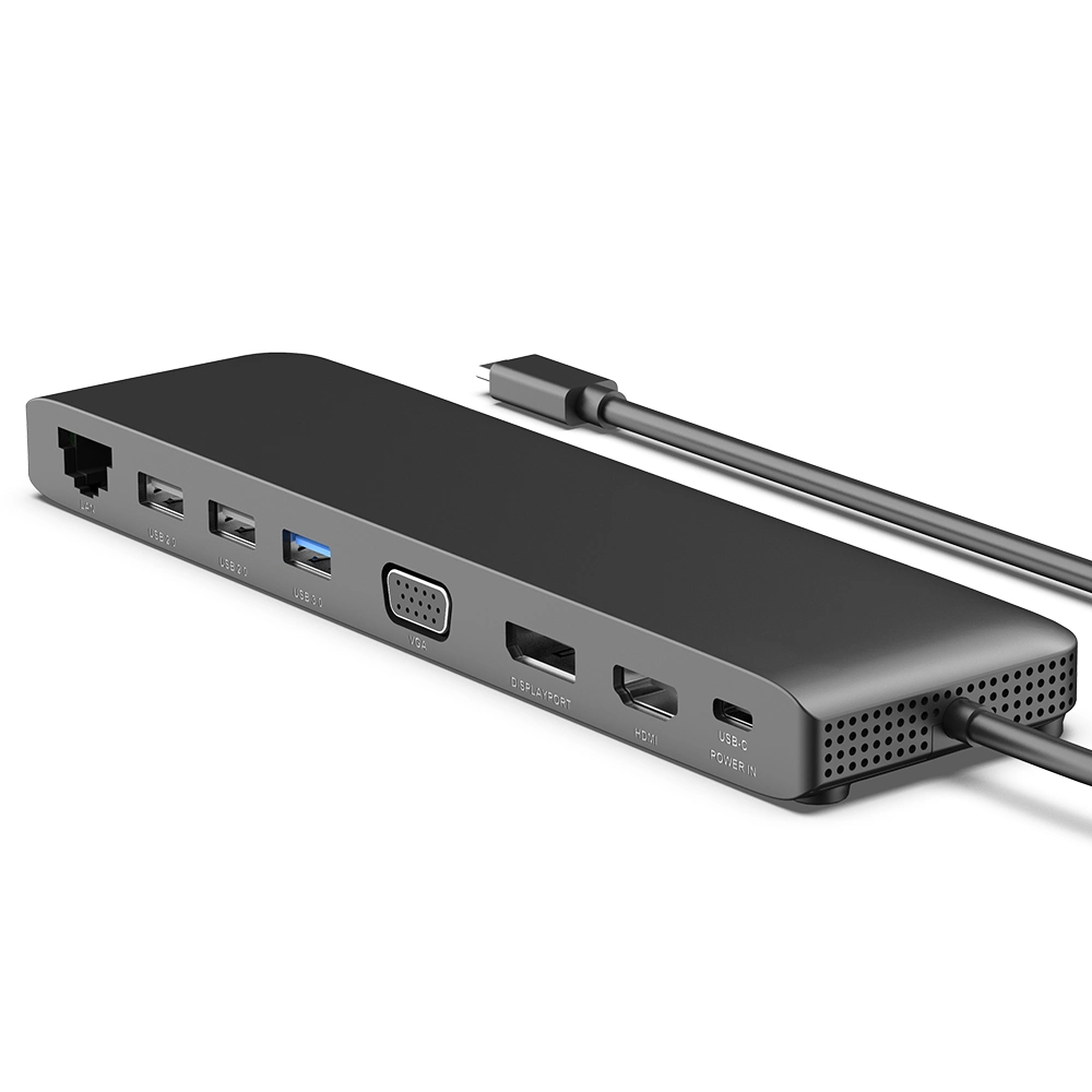 UMD04 USB-C Triple Display 4K Mst Docking Station with USB Power Delivery