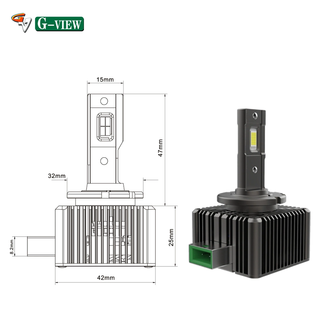 G-View الترتيب الأعلى G12D 85V D8S 12000 Lumens HID الضوء الأمامي المصابيح مصابيح زينون LED CANbus D8S مصابيح LED لإكسسوارات السيارة