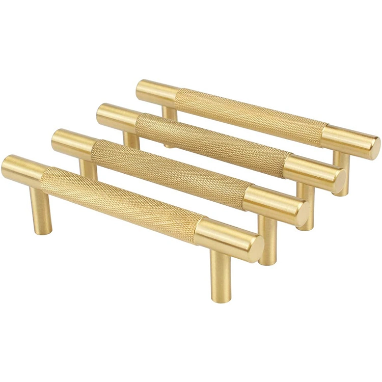 Golden Brass T Shape Furniture Handle