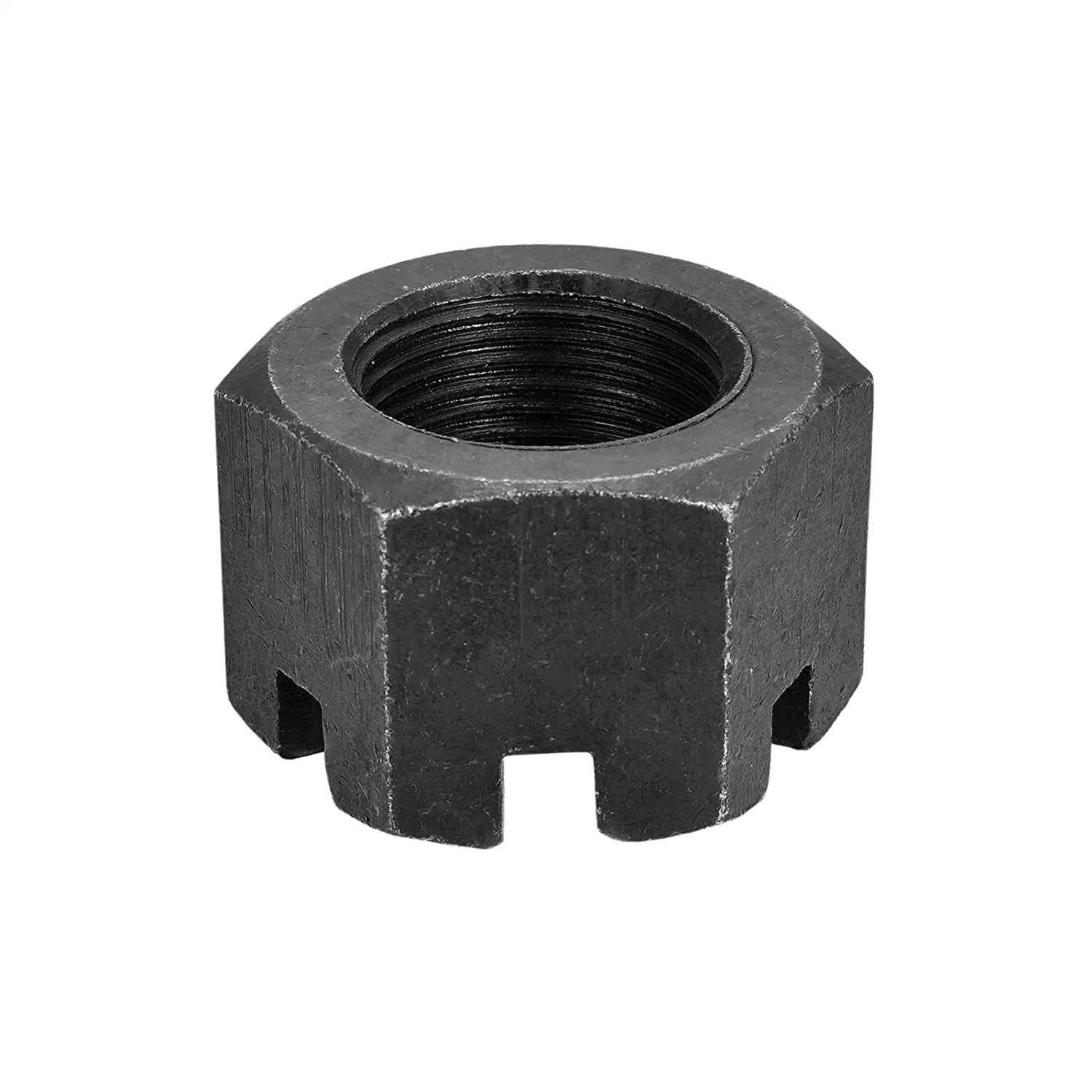 Carbon Steel Black Hexagon Slotted Nut