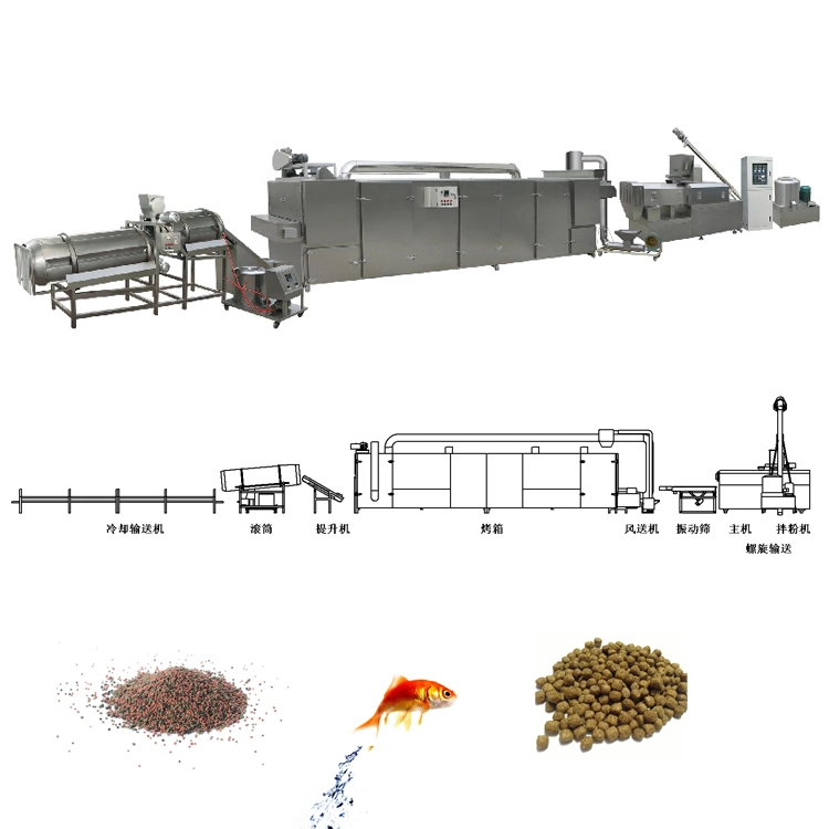 Agricultural Machinery Fsih Feed Pellet Mill Twin Screw Extruder Pelletizing Machine