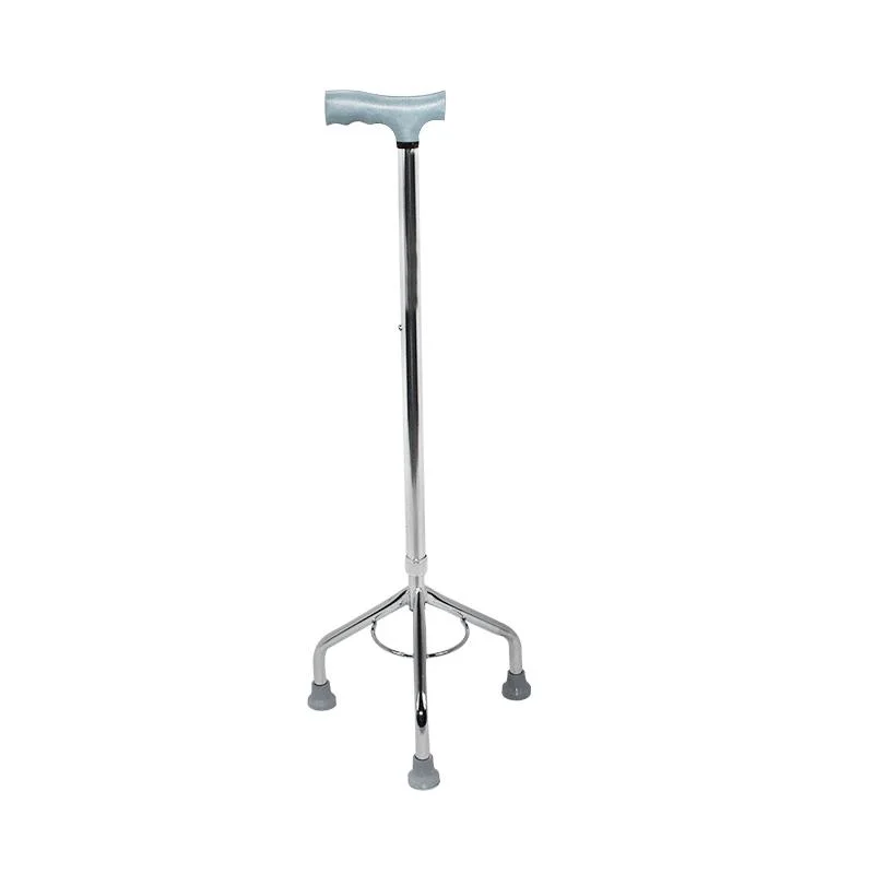 Mn-Gz002 Aluminum Adjustable Walking Stick with 3 Feet for Elderly and Disabled People